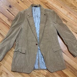 Men's VTG Jordache Beige Corduroy Blazer Jacket Sport Coat 44R